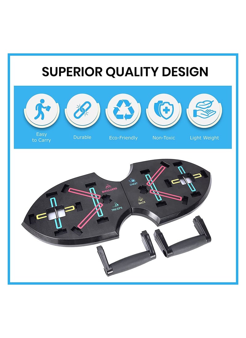Arabest - Push Up Board - Multi-function Push Up Stand, Foldable Portable Home Gym for Men and Women, Strength Training Equipment, Push up handles for Perfect Pushups - Image 1