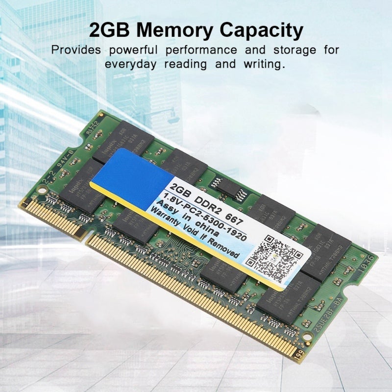ذاكرة DDR2 سعة 2 جيجابايت بتردد 667 ميجاهرتز، مزودة برقاقات مدمجة عالية الجودة - سرعة عالية في التشغيل للكمبيوتر المحمول - Image 5
