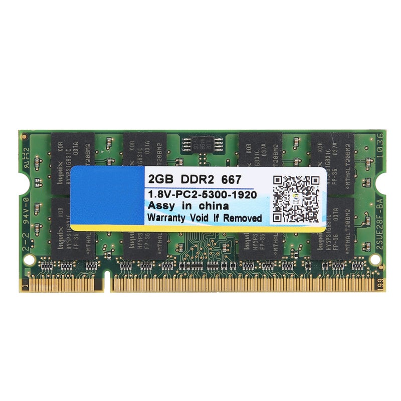 ذاكرة DDR2 سعة 2 جيجابايت بتردد 667 ميجاهرتز، مزودة برقاقات مدمجة عالية الجودة - سرعة عالية في التشغيل للكمبيوتر المحمول - Image 1