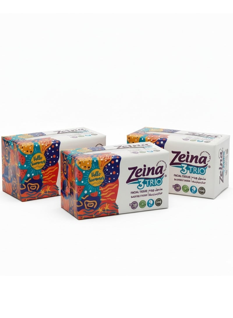 Zeina Tissues 500 Soft Pulls - 3 Count - Image 1
