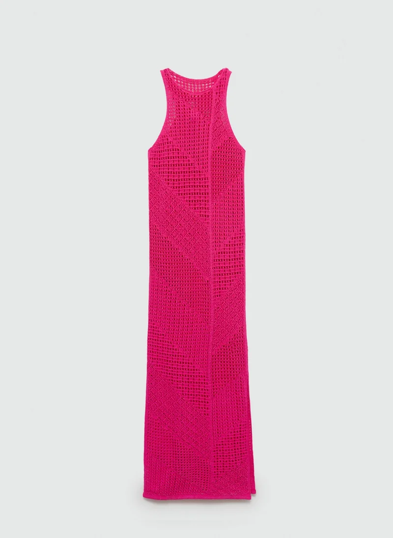 MANGO Crochet Sleeveless Dress