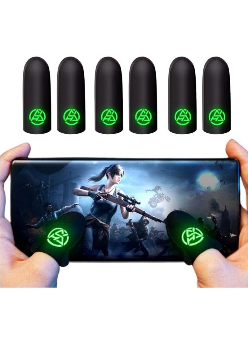 Captaintech Gaming Finger Sleeves for Sweaty Hands, Ultra-Thin Breathable Touchscreen Thumb Gloves, PUBG Gamer Finger Covers for Tablet iPad/Mobile Phone - Image 1