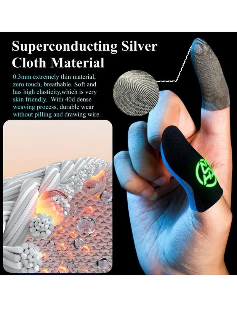 Captaintech Gaming Finger Sleeves for Sweaty Hands, Ultra-Thin Breathable Touchscreen Thumb Gloves, PUBG Gamer Finger Covers for Tablet iPad/Mobile Phone - Image 3