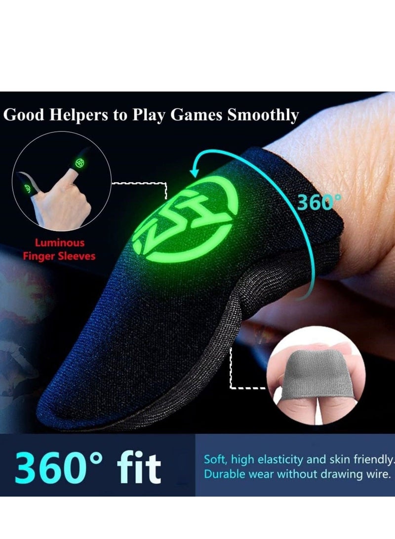 Captaintech Gaming Finger Sleeves for Sweaty Hands, Ultra-Thin Breathable Touchscreen Thumb Gloves, PUBG Gamer Finger Covers for Tablet iPad/Mobile Phone - Image 4