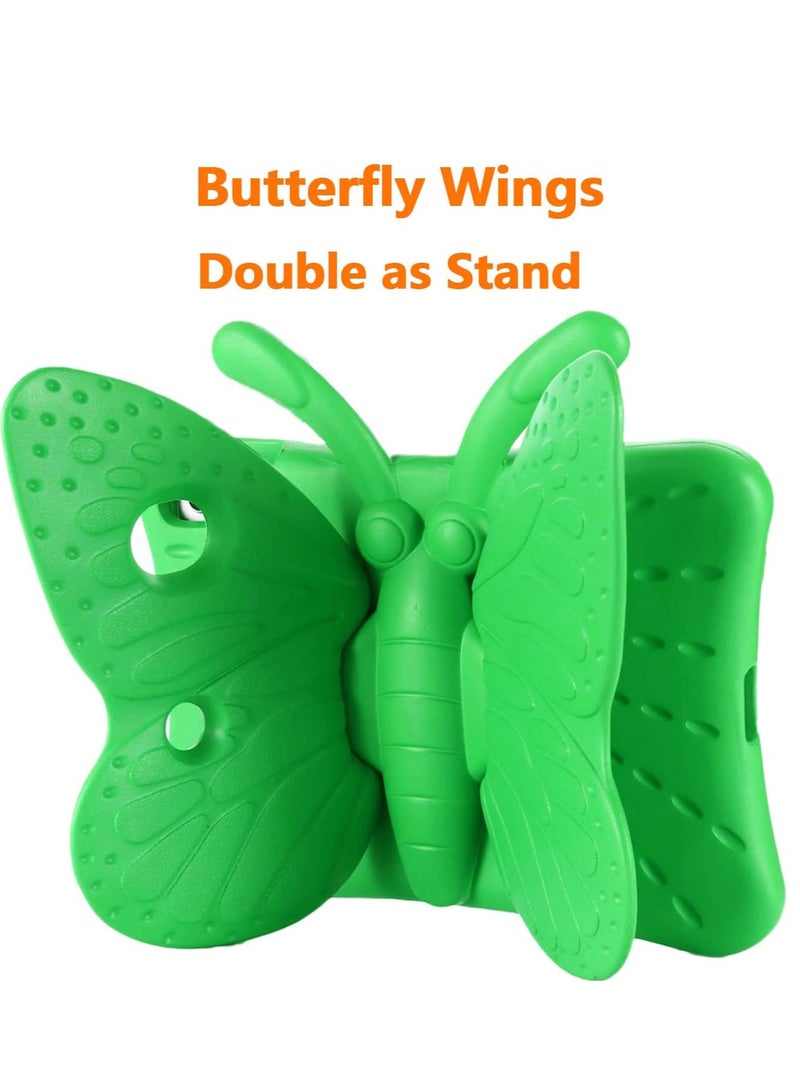 ELTRAZONE iPad 9th/8th/7th Generation Kids Case - Cute Butterfly Shockproof EVA Foam Super Protection Stand Cover for iPad 10.2" (2021, 2020, 2019) and iPad Air 3/Pro 10.5" - Green - Image 4
