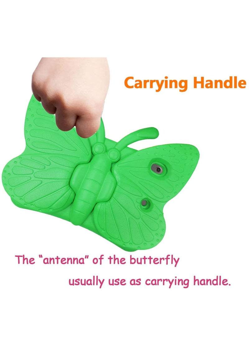 ELTRAZONE iPad 9th/8th/7th Generation Kids Case - Cute Butterfly Shockproof EVA Foam Super Protection Stand Cover for iPad 10.2" (2021, 2020, 2019) and iPad Air 3/Pro 10.5" - Green - Image 5