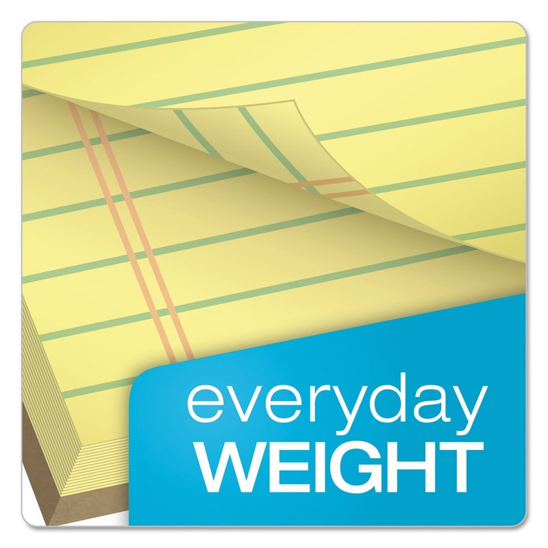 TOPS Docket Writing Pads, 8-1/2" x 11-3/4", Legal Rule, Canary Paper, 50 Sheets, 12 Pack (63400) - Image 5