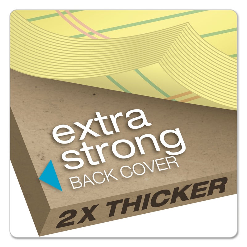 TOPS Docket Writing Pads, 8-1/2" x 11-3/4", Legal Rule, Canary Paper, 50 Sheets, 12 Pack (63400) - Image 2