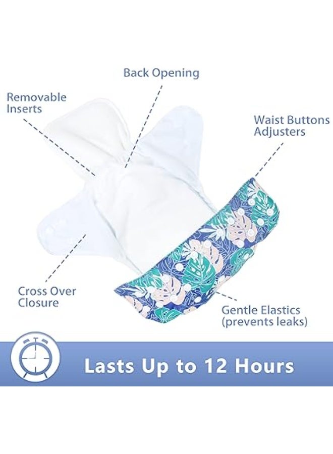Leicalus Cloth Baby Diapers, 6-pack, One size fits all - Image 4