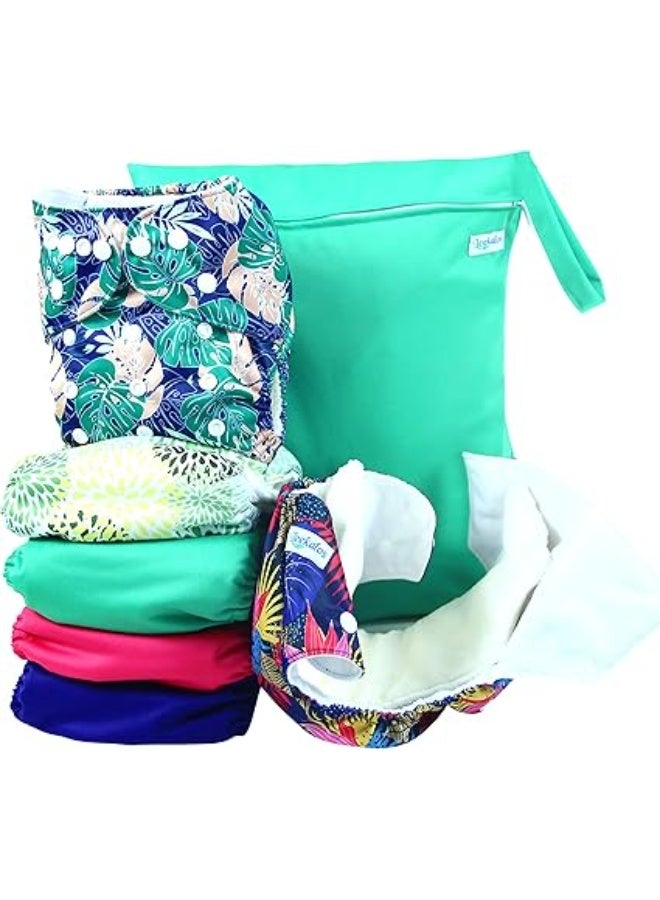 Leicalus Cloth Baby Diapers, 6-pack, One size fits all - Image 2