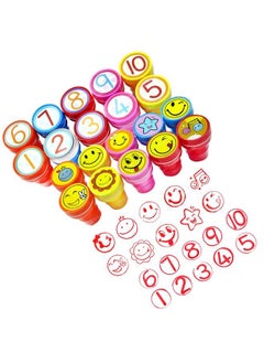 FunBlast 10 Emoji And 10 Number Stamper For Kidseducational Toys Art And Craft School Supplies Set Of 20 Learning Toys For Kids Boys Girlsmulti Color  - Image 2