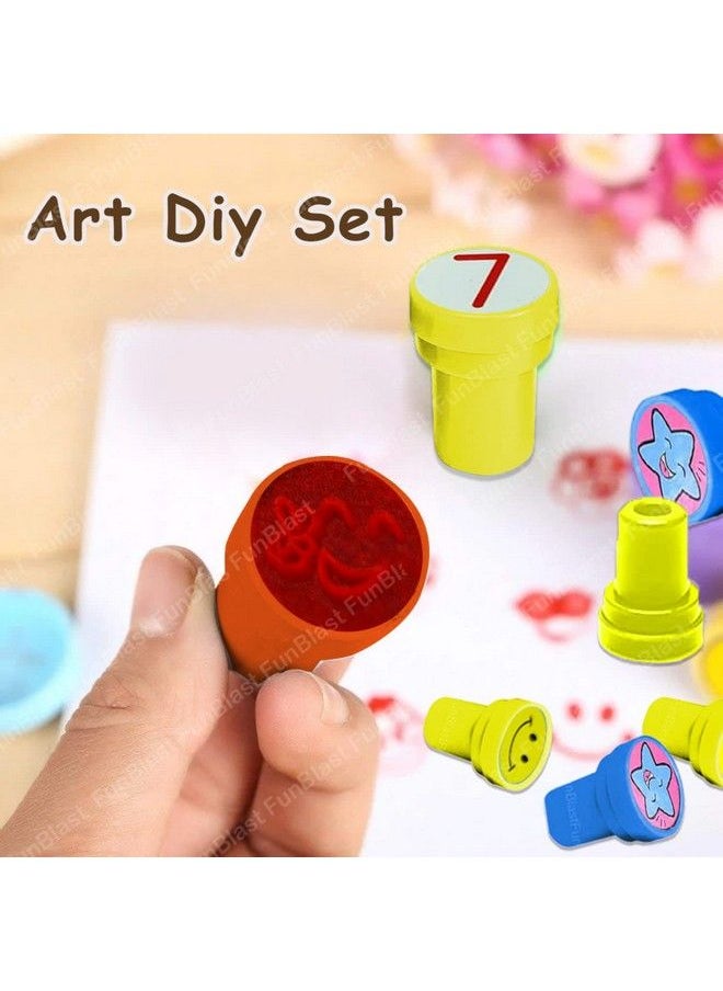FunBlast 10 Emoji And 10 Number Stamper For Kidseducational Toys Art And Craft School Supplies Set Of 20 Learning Toys For Kids Boys Girlsmulti Color  - Image 5