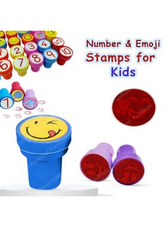 FunBlast 10 Emoji And 10 Number Stamper For Kidseducational Toys Art And Craft School Supplies Set Of 20 Learning Toys For Kids Boys Girlsmulti Color  - Image 4