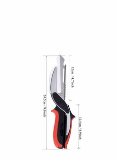 Excefore Kitchen Scissor Food Choppers Slicer Cutter With Cutting Board for Picnic BBQ  - Image 5