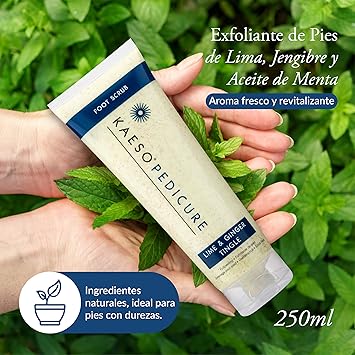 Kaeso Lime and Ginger Tingle Foot Scrub 250 ml - Image 2