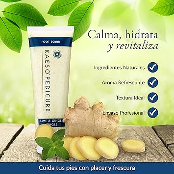 Kaeso Lime and Ginger Tingle Foot Scrub 250 ml - Image 4