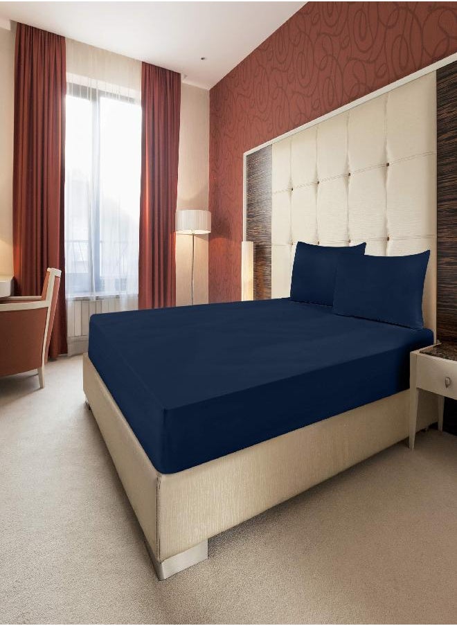 Utopia Bedding Utopia Bedding Queen Fitted Sheets - Bulk Pack of 6 Bottom Sheets - Soft Brushed Microfiber - Deep Pockets - Shrinkage & Fade Resistant - Easy Care (Navy)  - Image 3