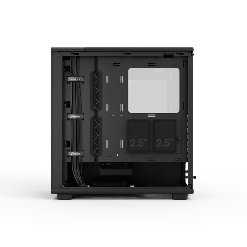Fractal Design حالة ألعاب الكمبيوتر Fractal Design Epoch Black - زجاج مقسى بلون خفيف - تدفق هواء عالي - لوحة أمامية شبكية - تشمل ثلاثة مراوح Momentum 12 - مساحة داخلية واسعة - دعم ATX/mATX/ITX - Image 3