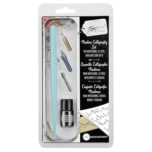 MANUSCRIPT Modern Calligraphy Dip Pen Set - Teal, Set of 5 - Image 1