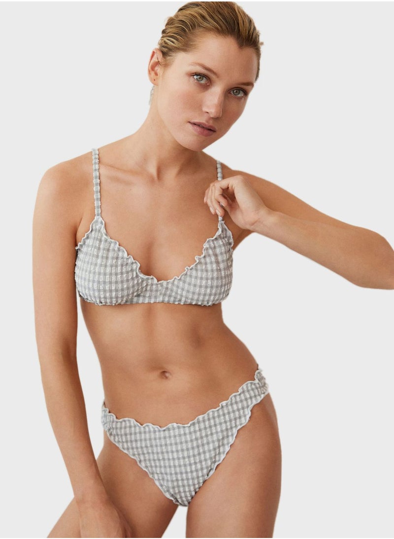 MANGO - Lettuce Hem Bikini Top - Image 1