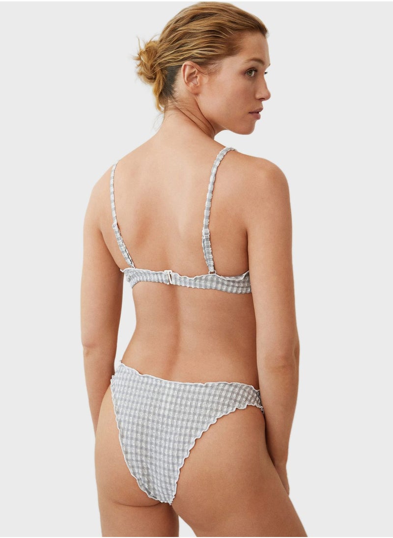 MANGO - Lettuce Hem Bikini Top - Image 1