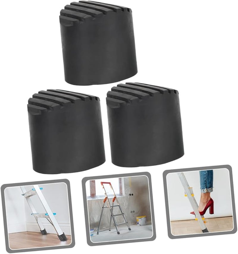3Pcs Telescoping Ladder Non Slip Foot Covers Protects Floor Thickened Design - Image 4