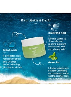 Aqualogica Clear+ Jello Moisturizer With Green Tea & Salicylic Acid; Gelbased Formula; Reduces Acne & Pimples; For Clear & Bright Skin; 50 G  - Image 3