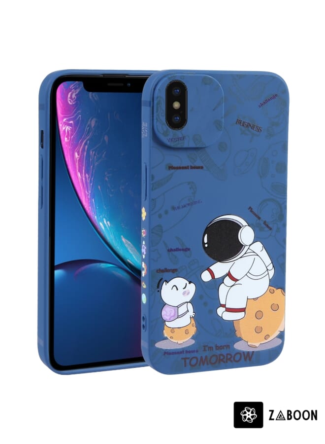 Zaboon Protective Case Cover For iPhone XS / X Astronaut Pattern Frosted TPU - Image 1