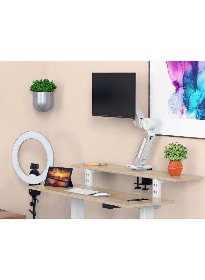 ديفو Devo Gaming Monitor Arm – Flexi Elite 1 – White - Image 4
