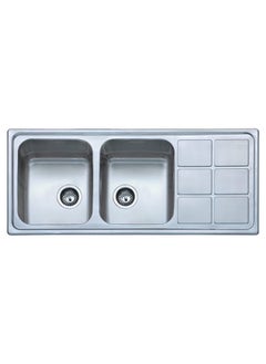milano Stainless Steel Kitchen Sink Bl 894 High Grade Inset L 116 X W 50 X H 20 cm  - Image 2