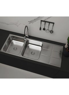 milano Stainless Steel Kitchen Sink Bl 894 High Grade Inset L 116 X W 50 X H 20 cm  - Image 1