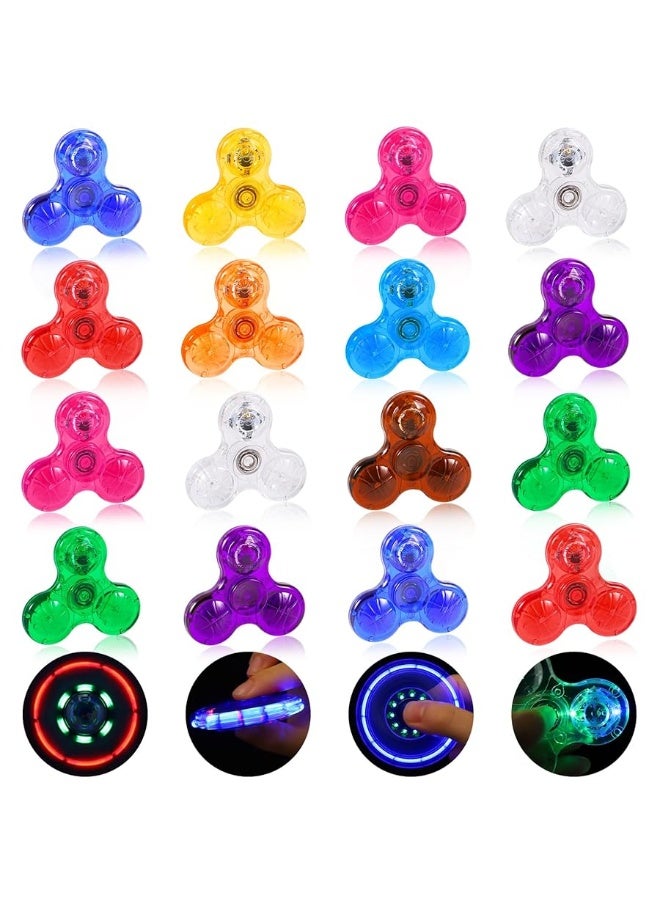 Gigilli Mini Fidget Spinners 16 Pcs LED Light Up Fidget Spinners for Kids 412 Party Favors Goodie Bag Stuffers Glow in The Dark Party Supplies Classroom Prizes Return Gifts - Image 5
