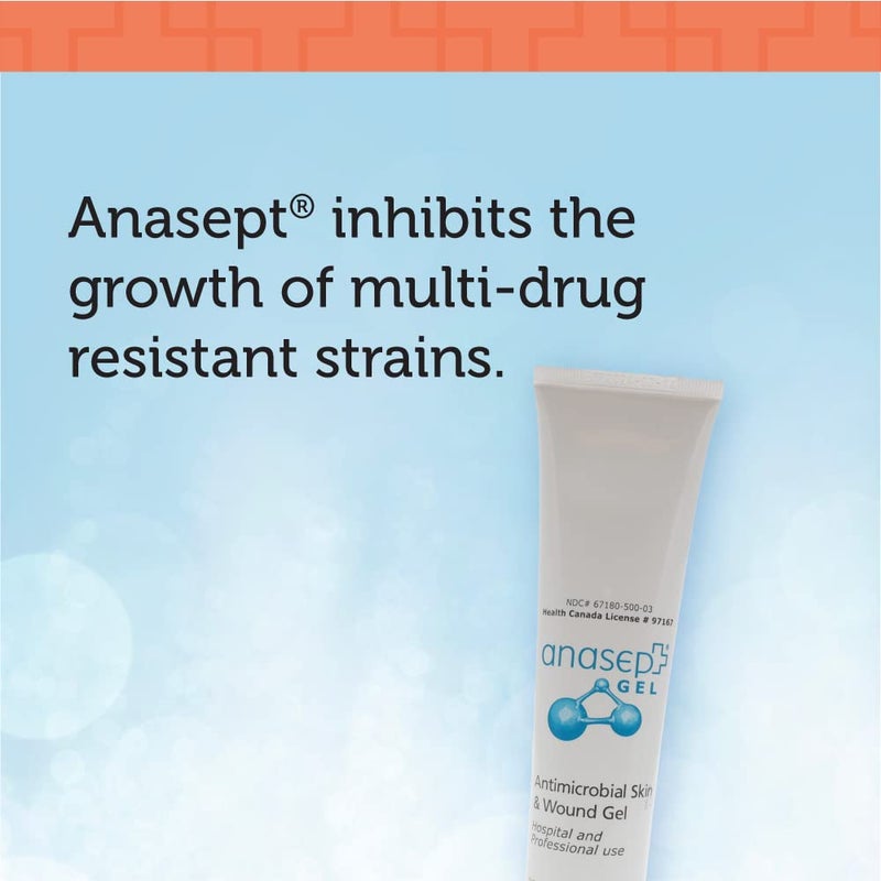 AnaseptAntimicrobial Skin Wound Gel 3 oz Tube - Image 4