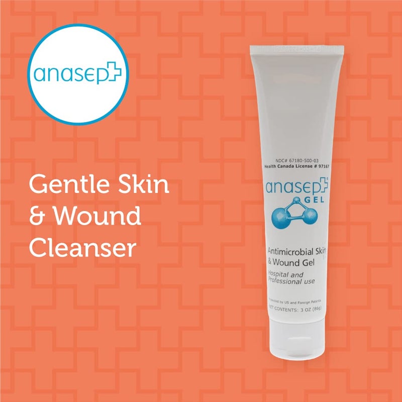 AnaseptAntimicrobial Skin Wound Gel 3 oz Tube - Image 2