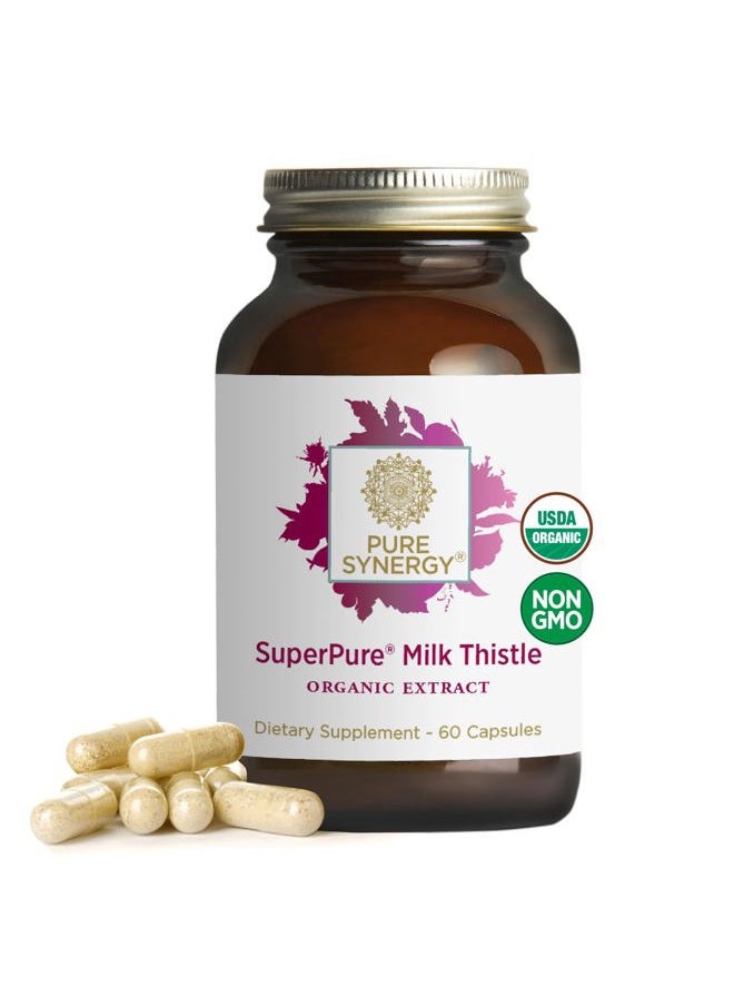 Sun Laboratories by Giesee SuperPure Milk Thistle Extract | Liver Detox and Cleanse Supplement | Organic Milk Thistle Extract with Silymarin | for Healthy Liver Support (60 Capsules)  - Image 1