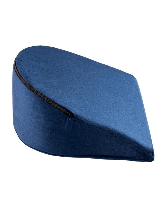Wakefit Pregnancy Pillow | 3 Month Warranty | Velvet Wedge-Shape Maternity Pillow for Pregnant Mothers, Pillow for Pregnant Women | Dark Blue - Image 2