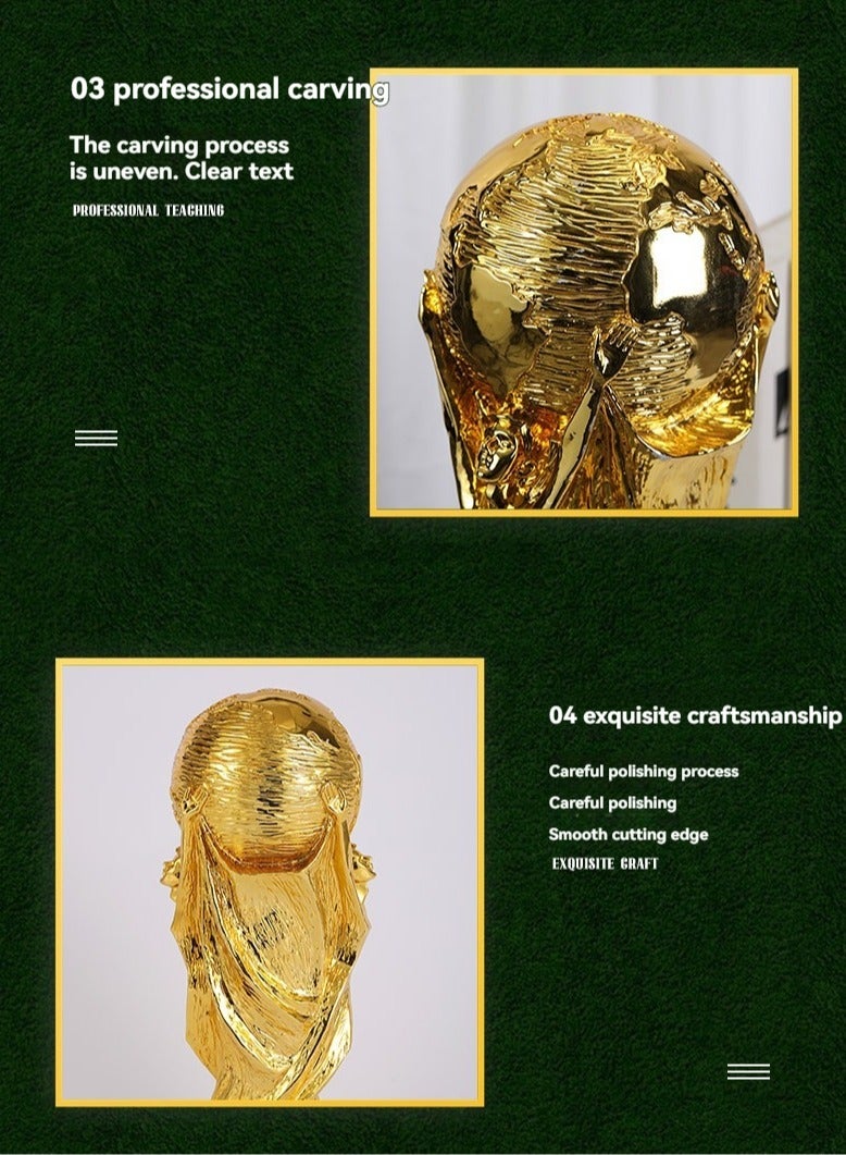 M MIAOYAN Resin Trophy Model – Football Champion Cup Replica | Fan Souvenir & Decorative Prop  - Image 5