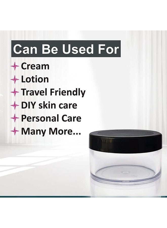 WENGTY Empty Glass Cosmetic Jar/Container Acrylic Jar Container for Eye shadow, Makeup, Face Cream, Lotion, Lip Balm, Body Butter, Scrub and Other Beauty Products (Black) (4) - Image 5