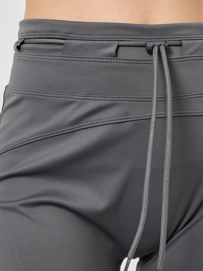 Styli Active Charcoal Charcoal Toggle Waist Detail Flared Pants for Women | Best Price UAE