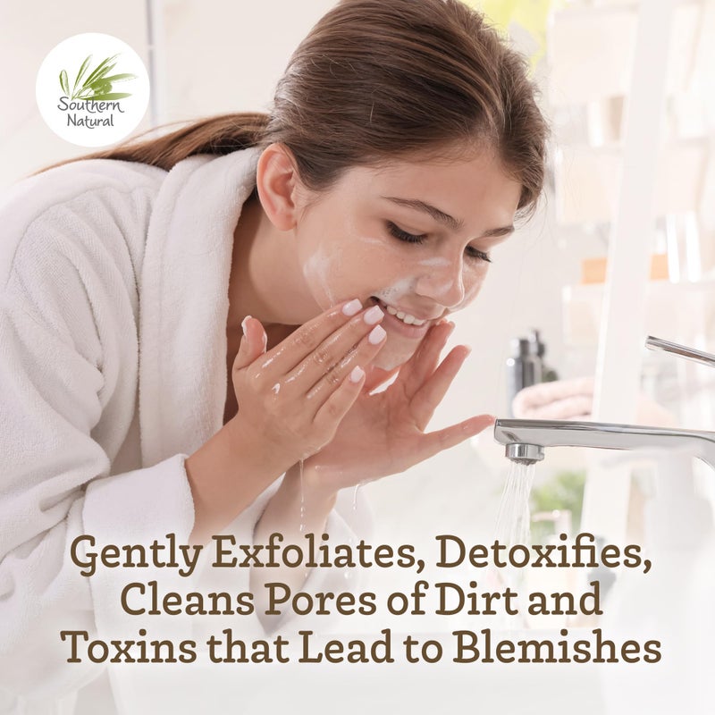 Southern Natural Activated Charcoal Soap Bar (3 Pack) Face and Body Soap For Sensitive Skin With Dead Sea Mud, Goat Milk & Peppermint Essential Oil - Image 2