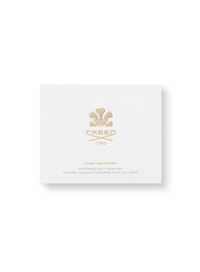 Creed Fresh & Woody Perfumed Soap Gift Set - Image 3