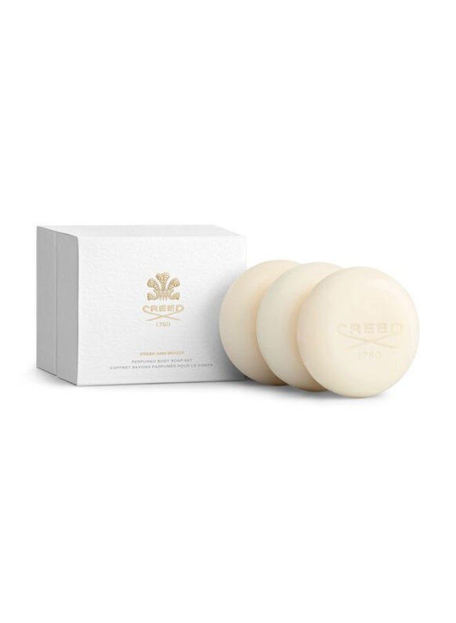 Creed Fresh & Woody Perfumed Soap Gift Set - Image 1