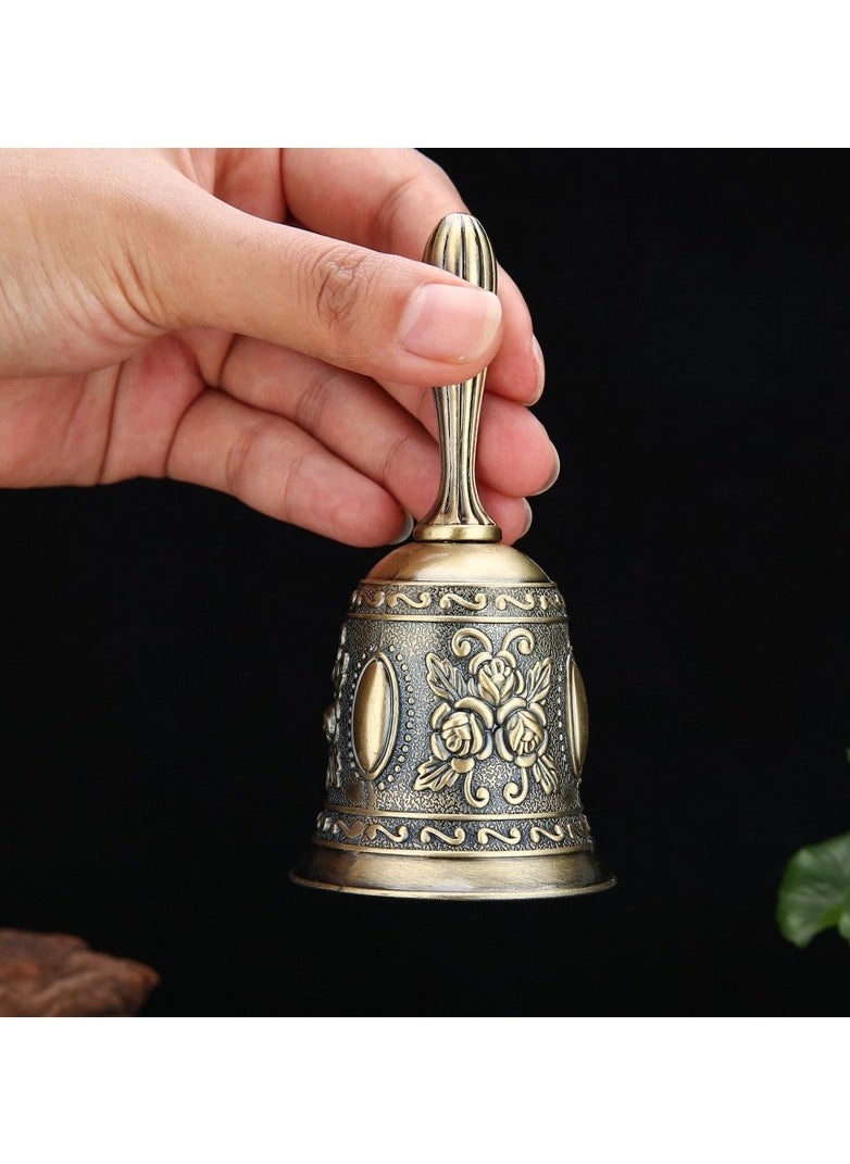 Generic جرس معدني إبداعي تذكاري عالي الجودة هدايا ترويجية مخصصة مصنوعة من النحاس الأصفر جرس خدمة العشاء جرس مكتب المدرسة  - Image 4