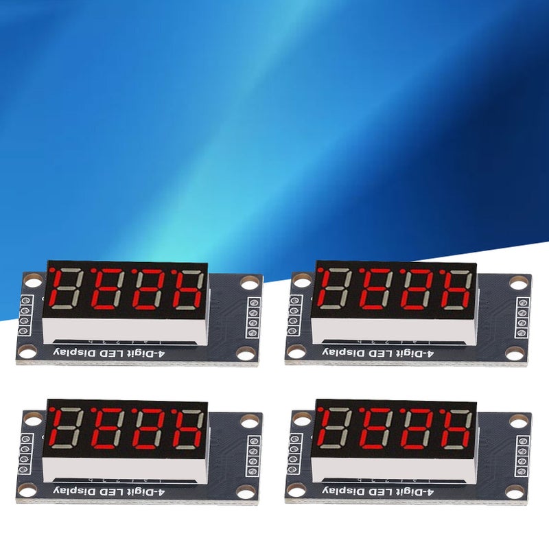 4 Sets Digital Tube Display Module LED 4 Digit 7 Segment 0.36in TM1637 Drive Chip Red MRA110B - Image 5