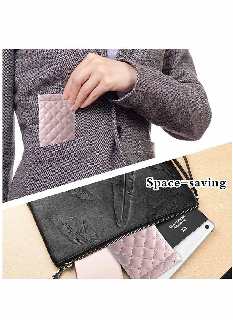 SYOSI Glasses Case Squeeze Top Sunglasses Pouch Portable Soft PU Leather Eyeglass Holder (2 Pack)  - Image 5