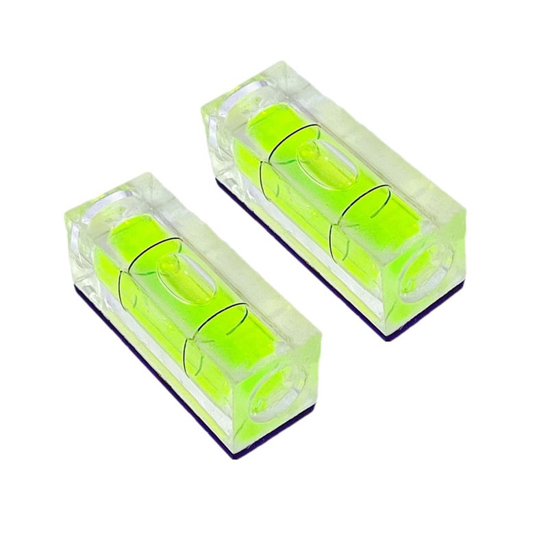 ZUJHPYMI 2Pcs Bubble Spirit Level with Magnetic Base 15x15x40mm Single Line Small Square Bubble Levels Measuring Layout Tools Levels - Image 1