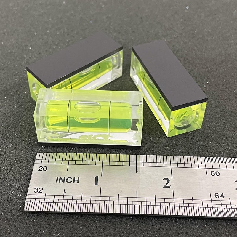 ZUJHPYMI 2Pcs Bubble Spirit Level with Magnetic Base 15x15x40mm Single Line Small Square Bubble Levels Measuring Layout Tools Levels - Image 5