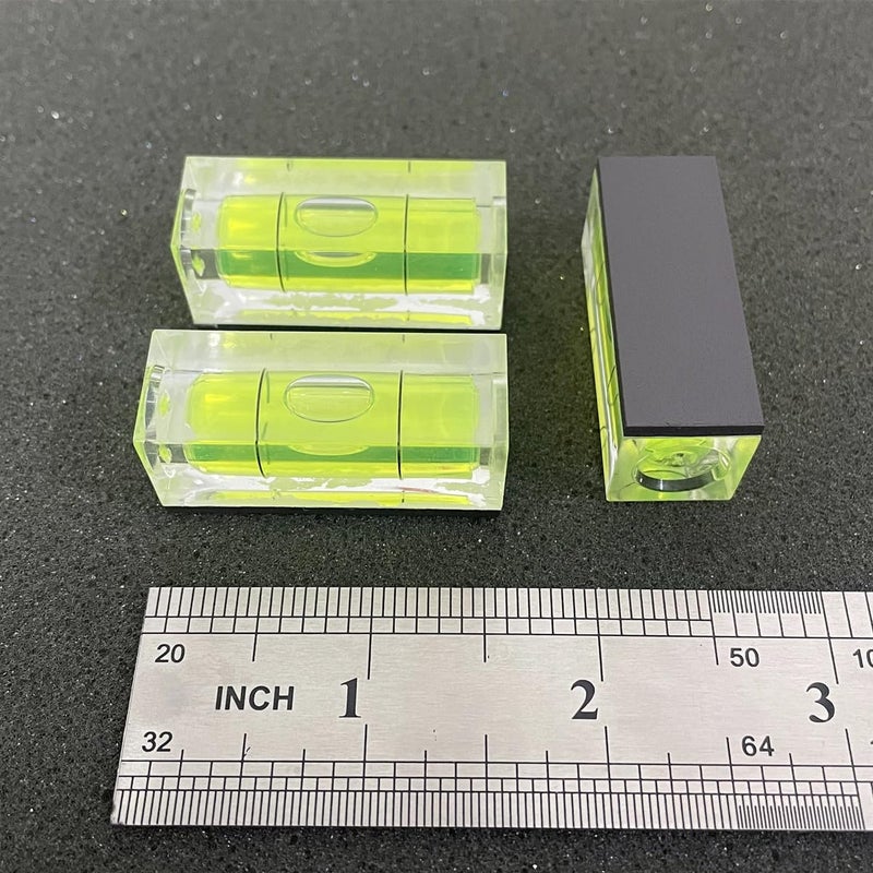 ZUJHPYMI 2Pcs Bubble Spirit Level with Magnetic Base 15x15x40mm Single Line Small Square Bubble Levels Measuring Layout Tools Levels - Image 4