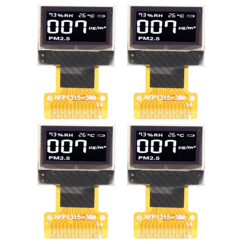 وحدة عرض OLED: 4 وحدات شاشة OLED مرنة منخفضة الاستهلاك بحجم 0.49 بوصة بتقنية IIC - وحدة وضوح دقة 64 × 32 لمشاريع الإلكترونيات الذاتية - Image 1