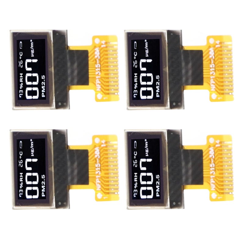 وحدة عرض OLED: 4 وحدات شاشة OLED مرنة منخفضة الاستهلاك بحجم 0.49 بوصة بتقنية IIC - وحدة وضوح دقة 64 × 32 لمشاريع الإلكترونيات الذاتية - Image 2